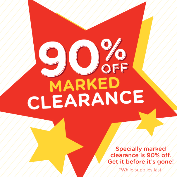 90% Off Clearance